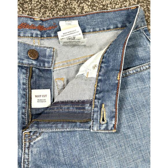 Brand New Eddie Bauer Boot Cut Jeans 100% Baumwolle Style 5117 Women's Size 8 - Picture 7 of 15